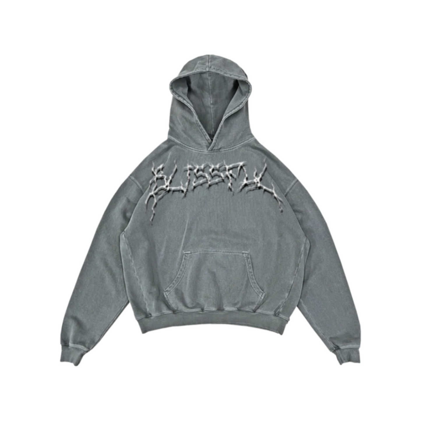 Washed Grey Blissful Hoodie