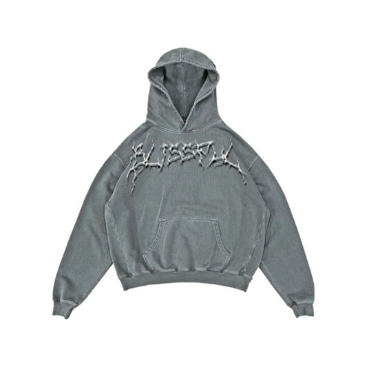 Washed Grey Blissful Hoodie (Pre-order)